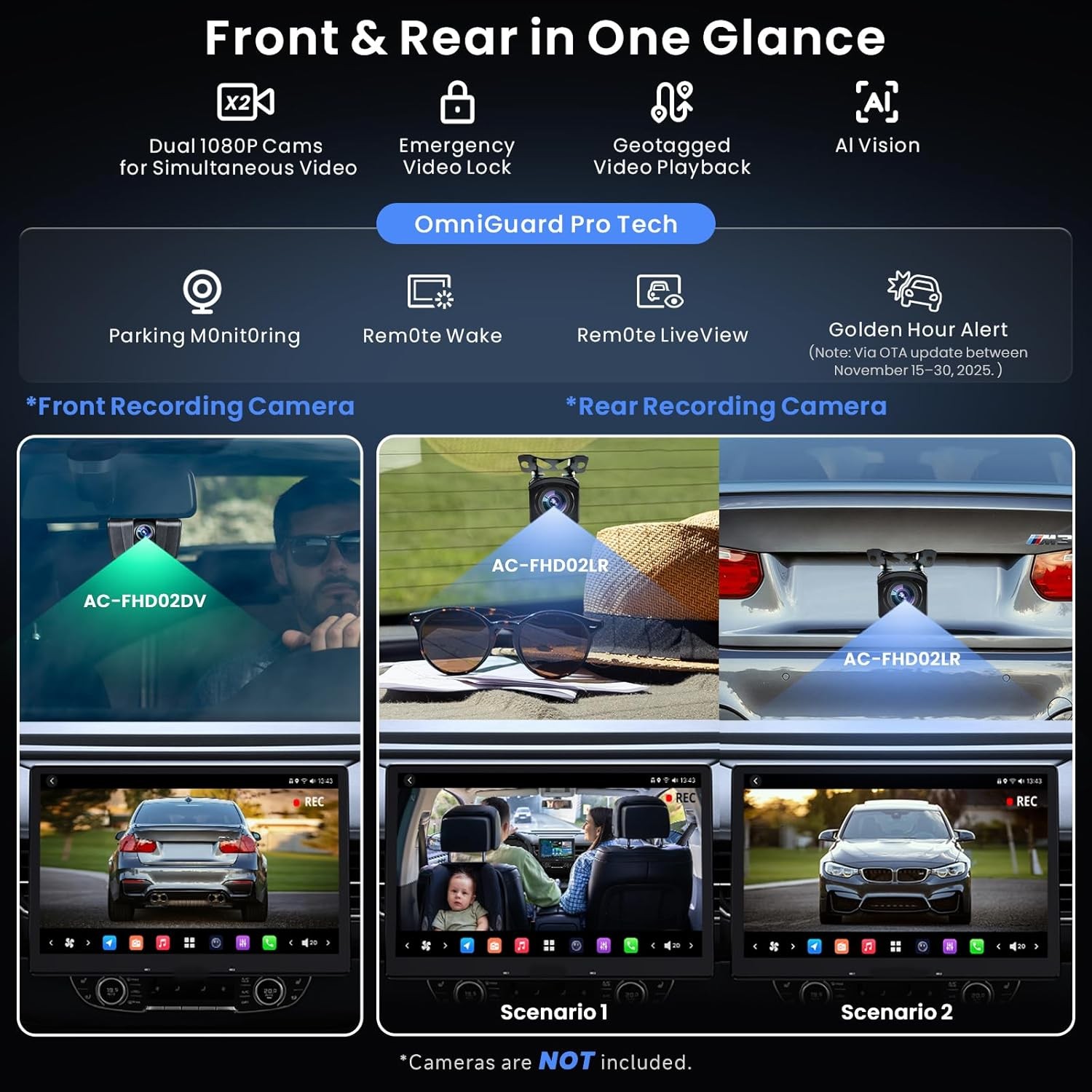 ATOTO X10 12.95” 1& 2Din Android Car Stereo Floating Display AI Vision w/ CAM