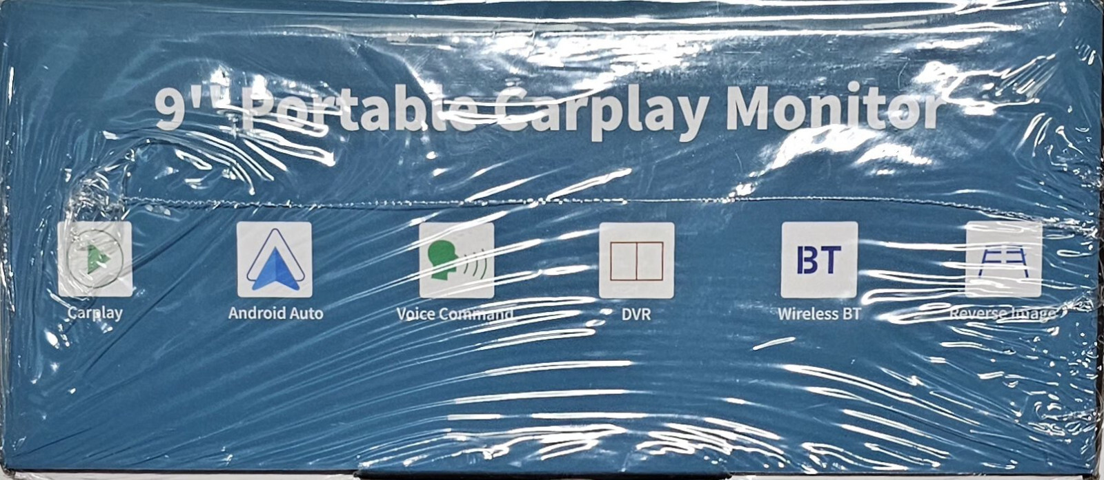 Wireless Carplay with 4K Dash Cam, 9″ Portable Carplay Screen for Car, Apple Car