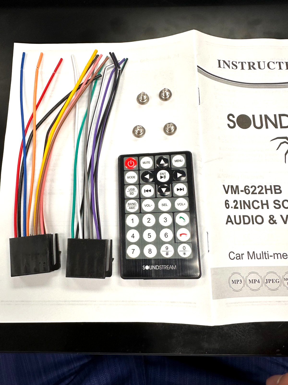 New Soundstream Wireless Remote For VR-622HB wires sets remote control