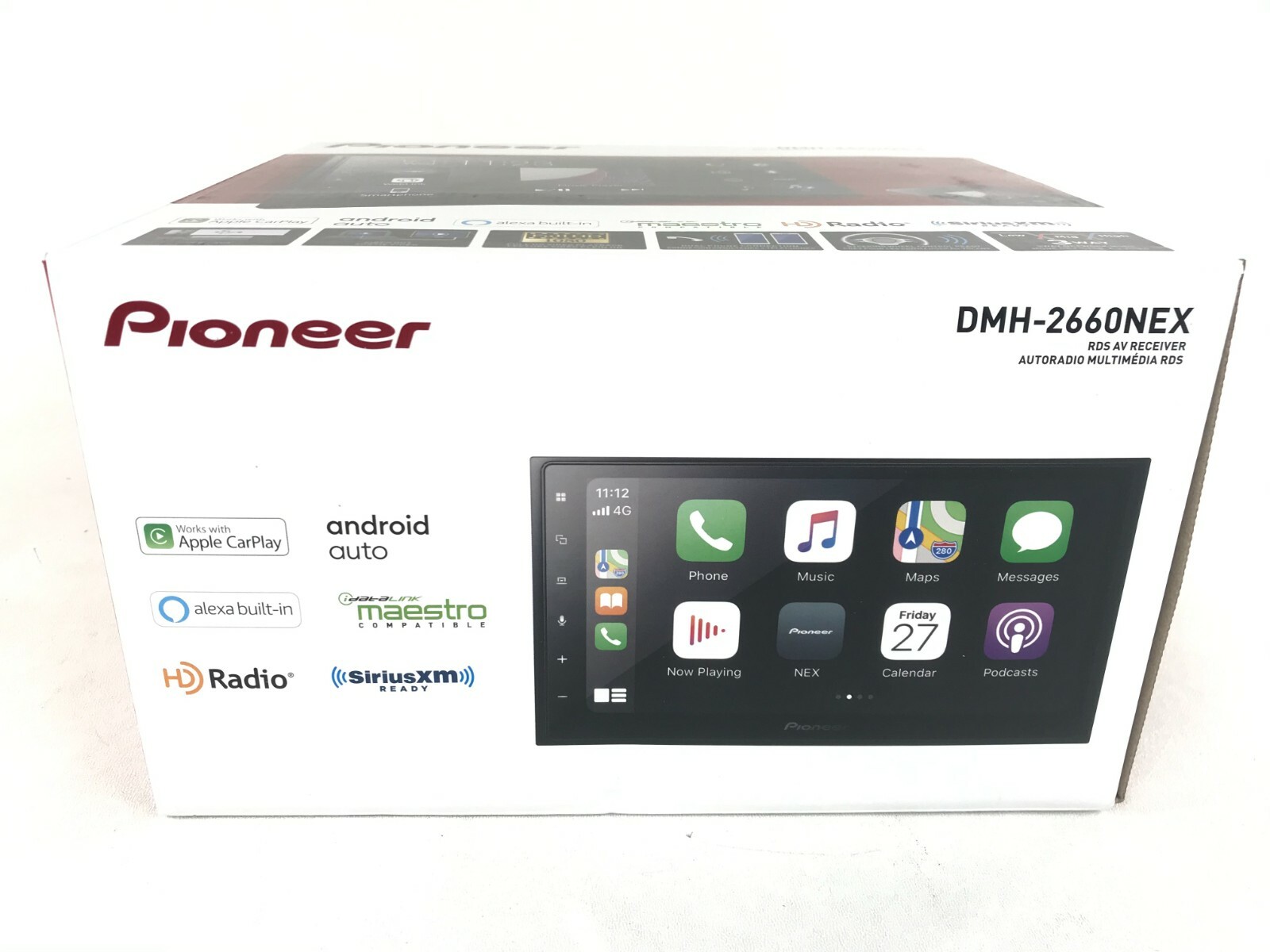Pioneer DMH-2660NEX Bluetooth HD Radio Apple CarPlay Android Auto Media XM 6.8″