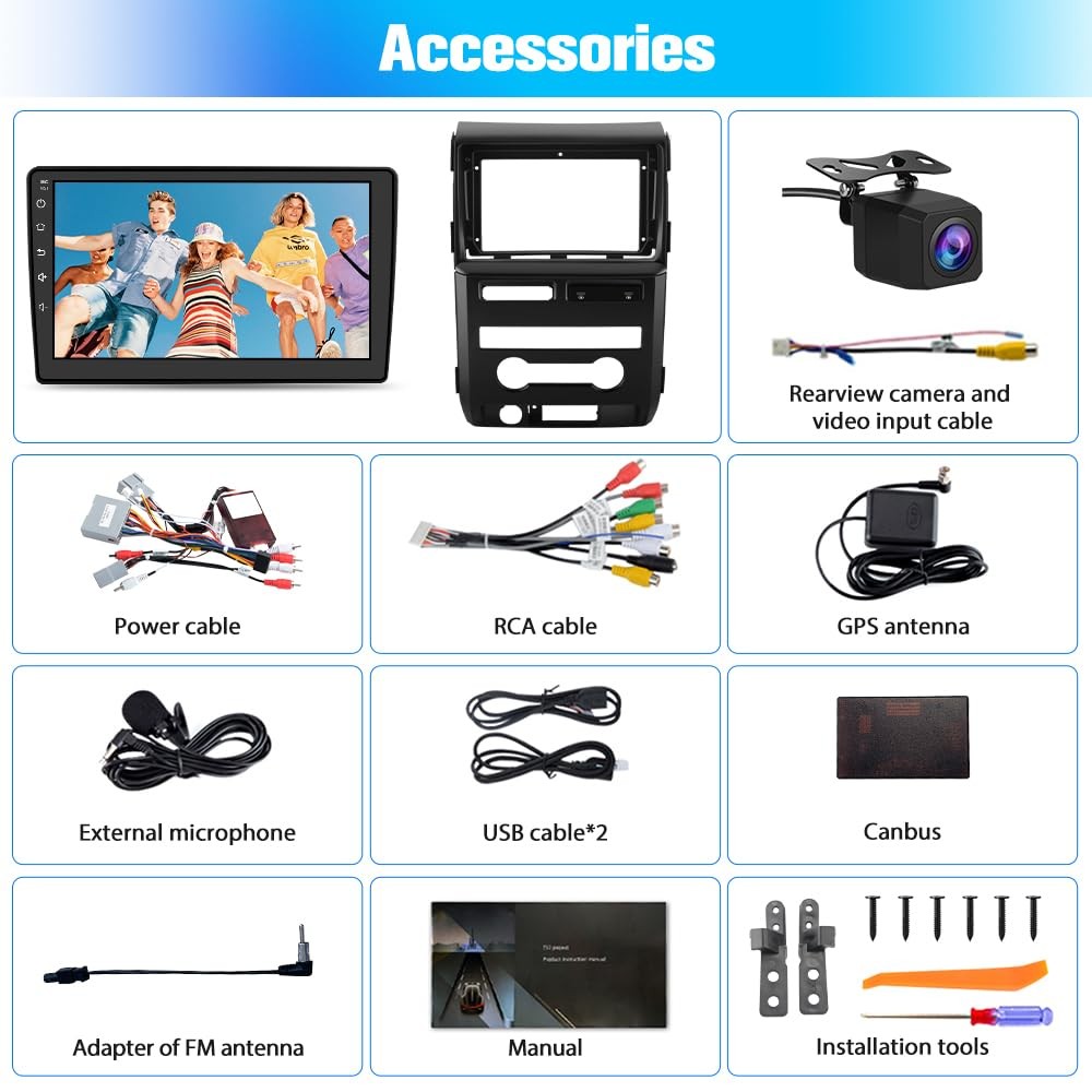 Android 13 2GB+64GB Car Radio Stereo for Ford F150 2009-2012 Manual AC(Low-en…