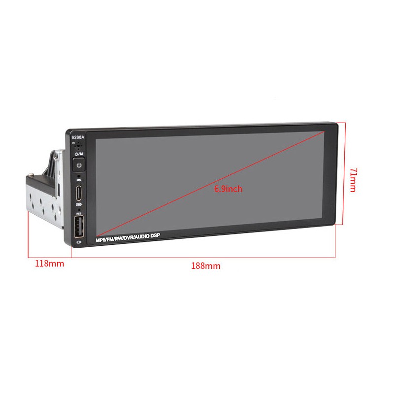 6.9″ 1 Din 2+32G Car Radio Stereo Touch Screen FM GPS Navigation WiFi Player xi