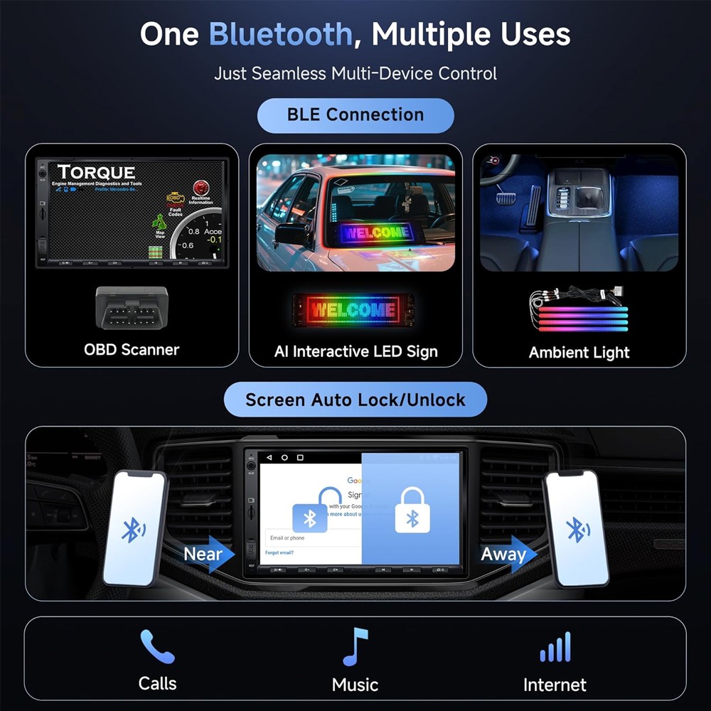 ATOTO 7IN F7 Double DIN Car Stereo Play Radio GPS Bluetooth CarPlay/Android Auto