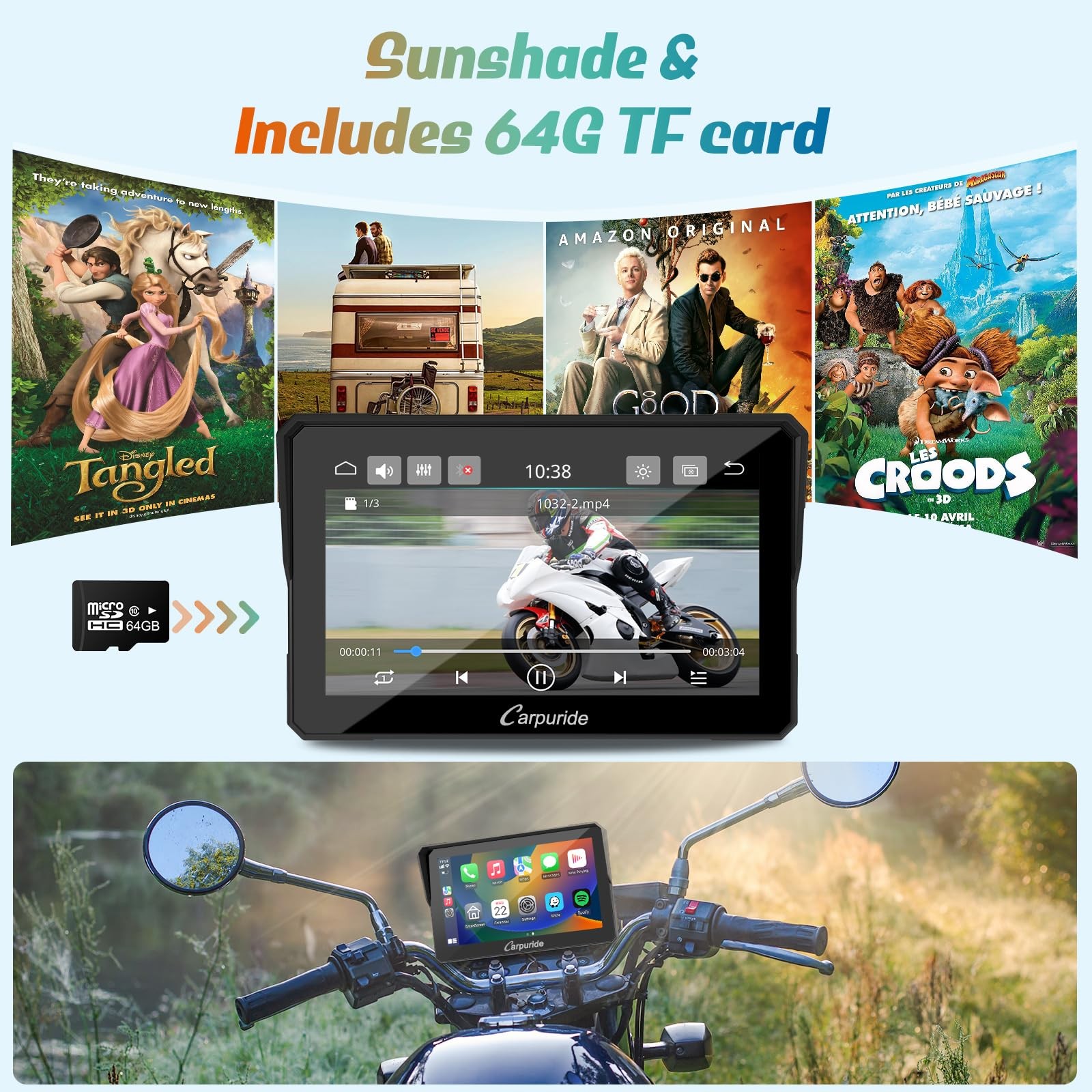 W702b Motorcycle Carplay Screen For Bmw R1200gs R1250gs S1000xr Motorcycle 7 Inc