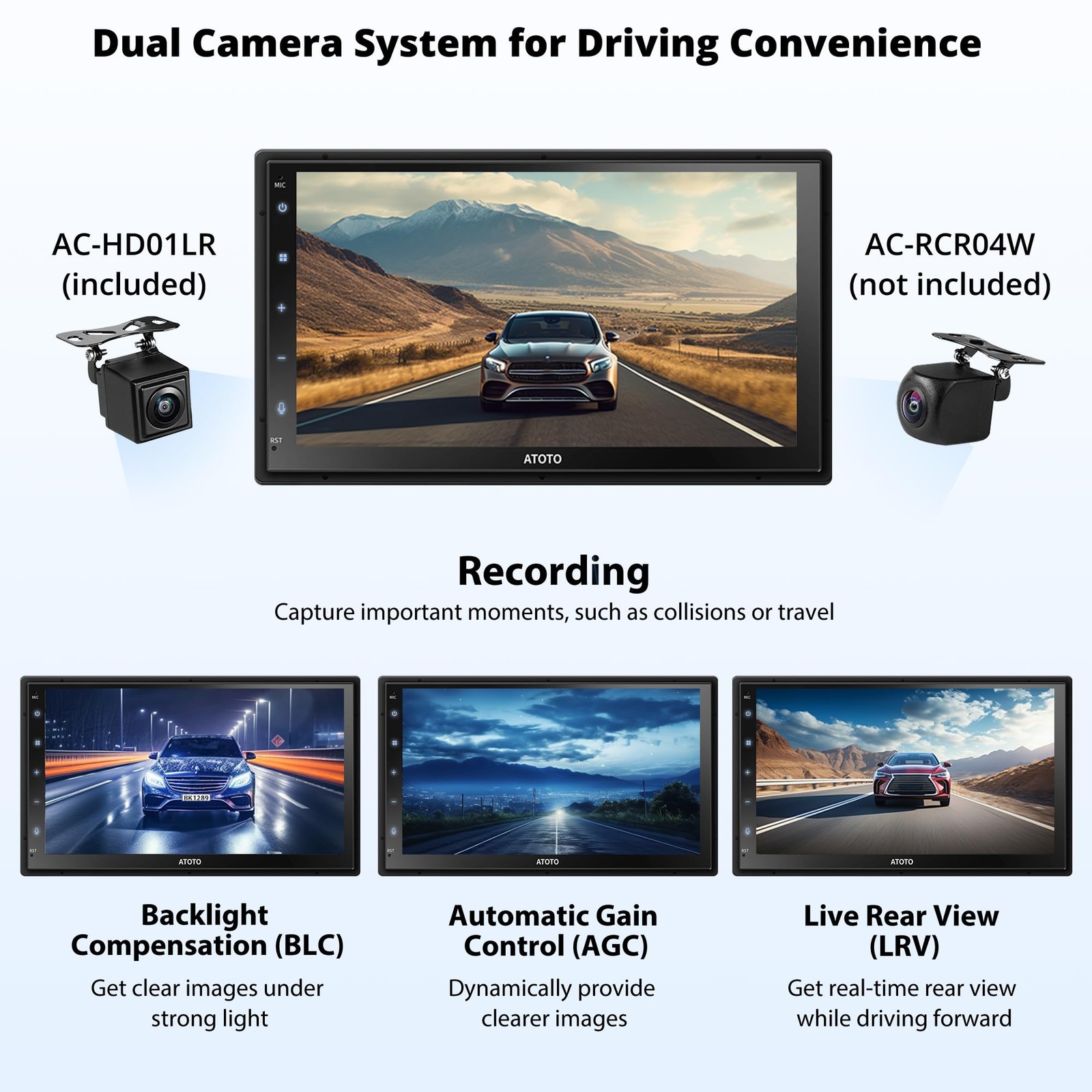 ATOTOEXCEL S8MS 8 Core 7” QLED Android Double DIN Car Stereo with 4G LTE, Wi…