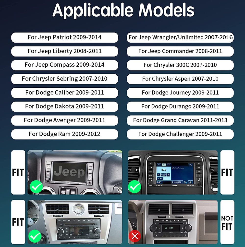 For Jeep Liberty 2008-2012 Apple Carplay Android 14 Car GPS Radio Stereo BT Wifi