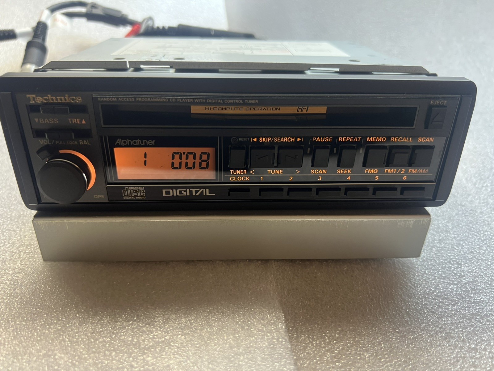 Vintage Technics CQ-DP5EU AM/FM CD Player Car Stereo Digital Tuner Super Rare!!