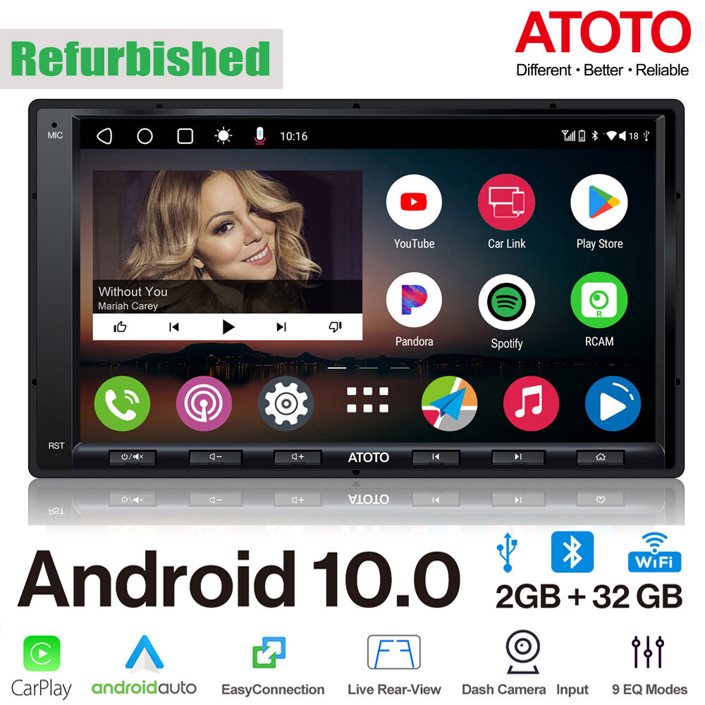ATOTO A6PF 7in Double Din Car Stereo-2G+32G Wireless Android Auto & CarPlay,WiFi