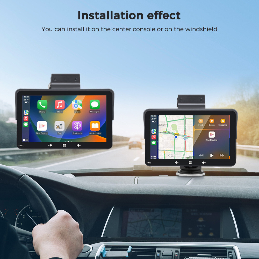 7in MP5 Player For Apple CarPlay Android Auto Touch Screen Car Stereo Radio BT