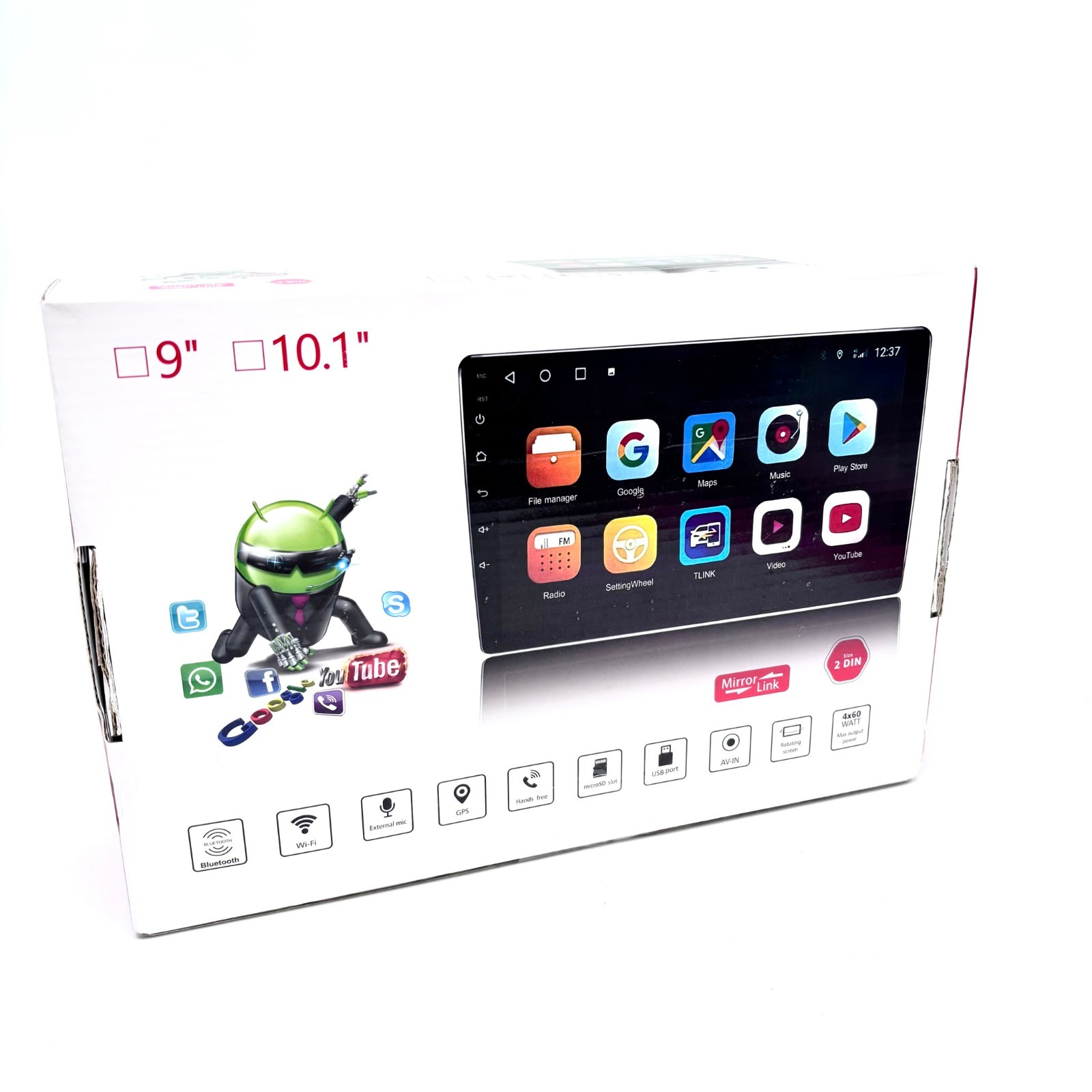 New Double Din 10.1 inch Display Touchscreen With Built In Bluetooth Dash Unit
