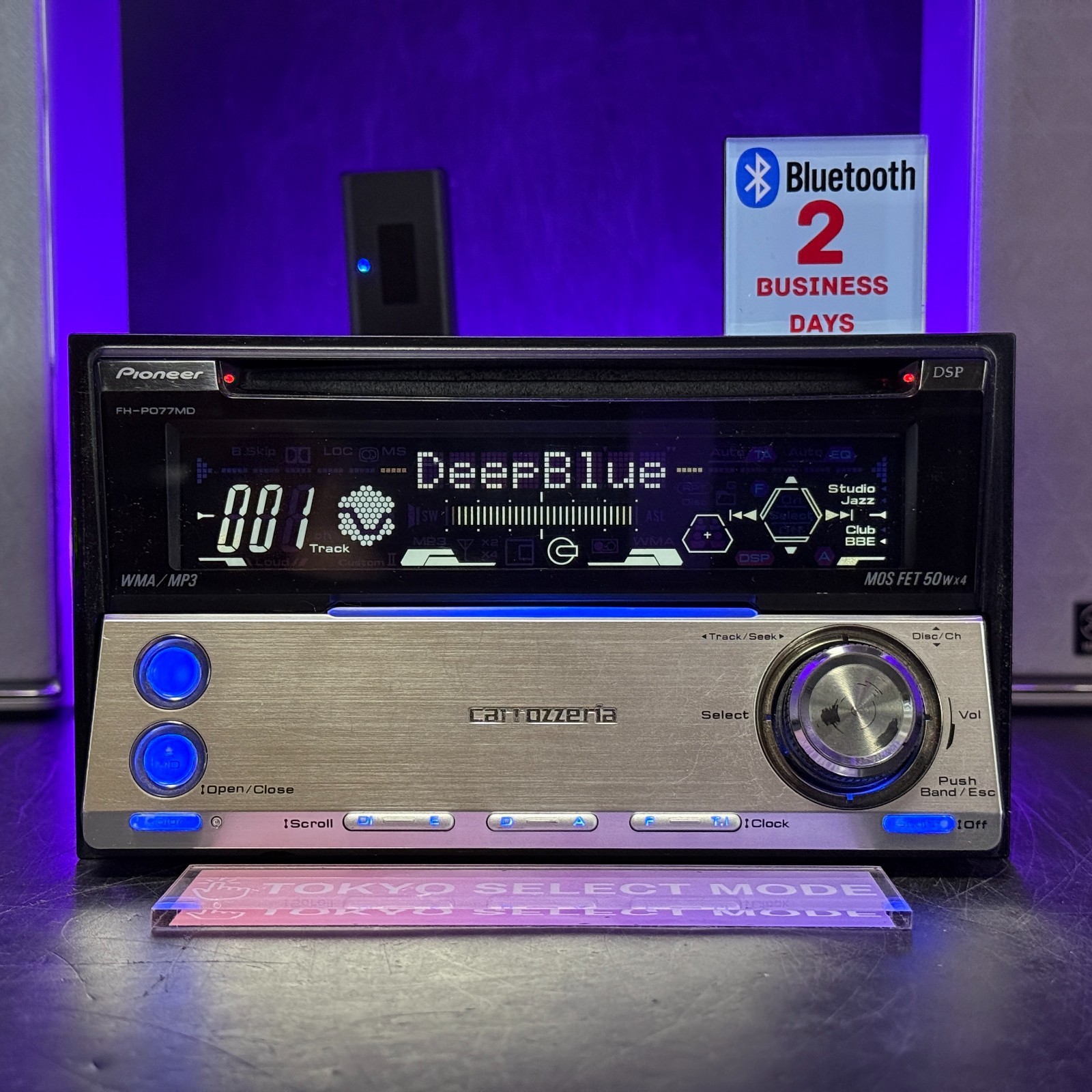 Pioneer Carrozzeria FH-P077MD 2DIN Car Audio CD MD Player Added BT JDM In Stock