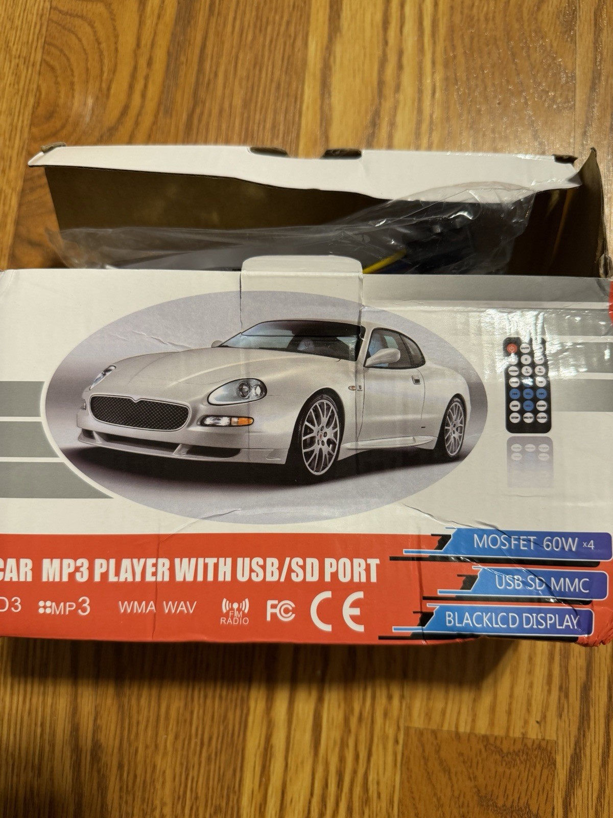 JSD-520 Car MP3 Player Bluetooth Ready USB SD FM Radio Black LCD Remote Control