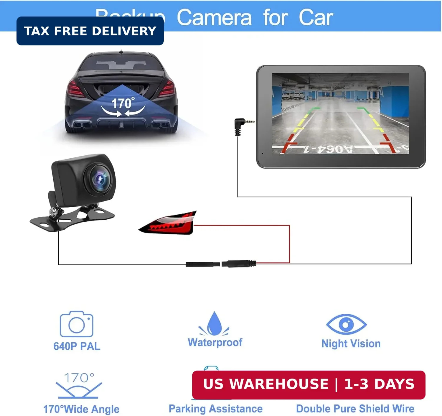 7″ Equipo de sonido para coche de doble DIN con pantalla táctil inalámbrica FAST