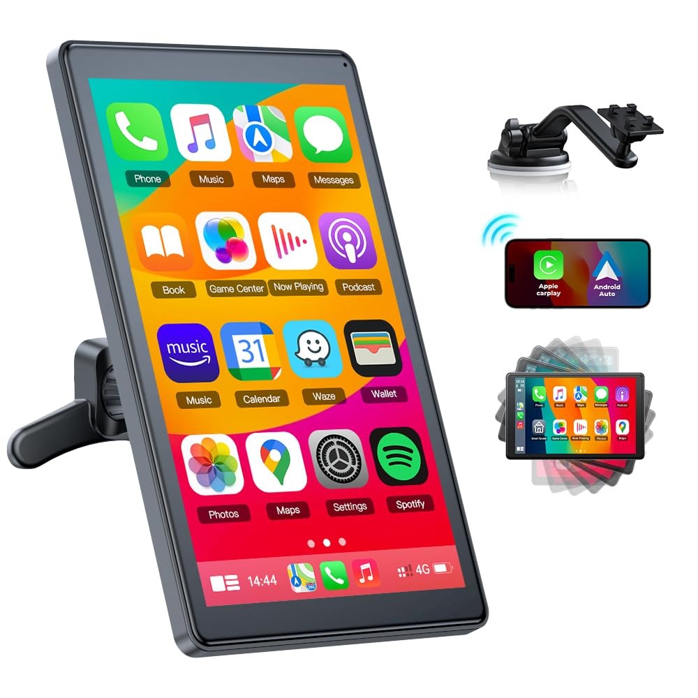 2025 New 7″ Portable Touch Screen Car Radio Stereo Wireless CarPlay Android Auto