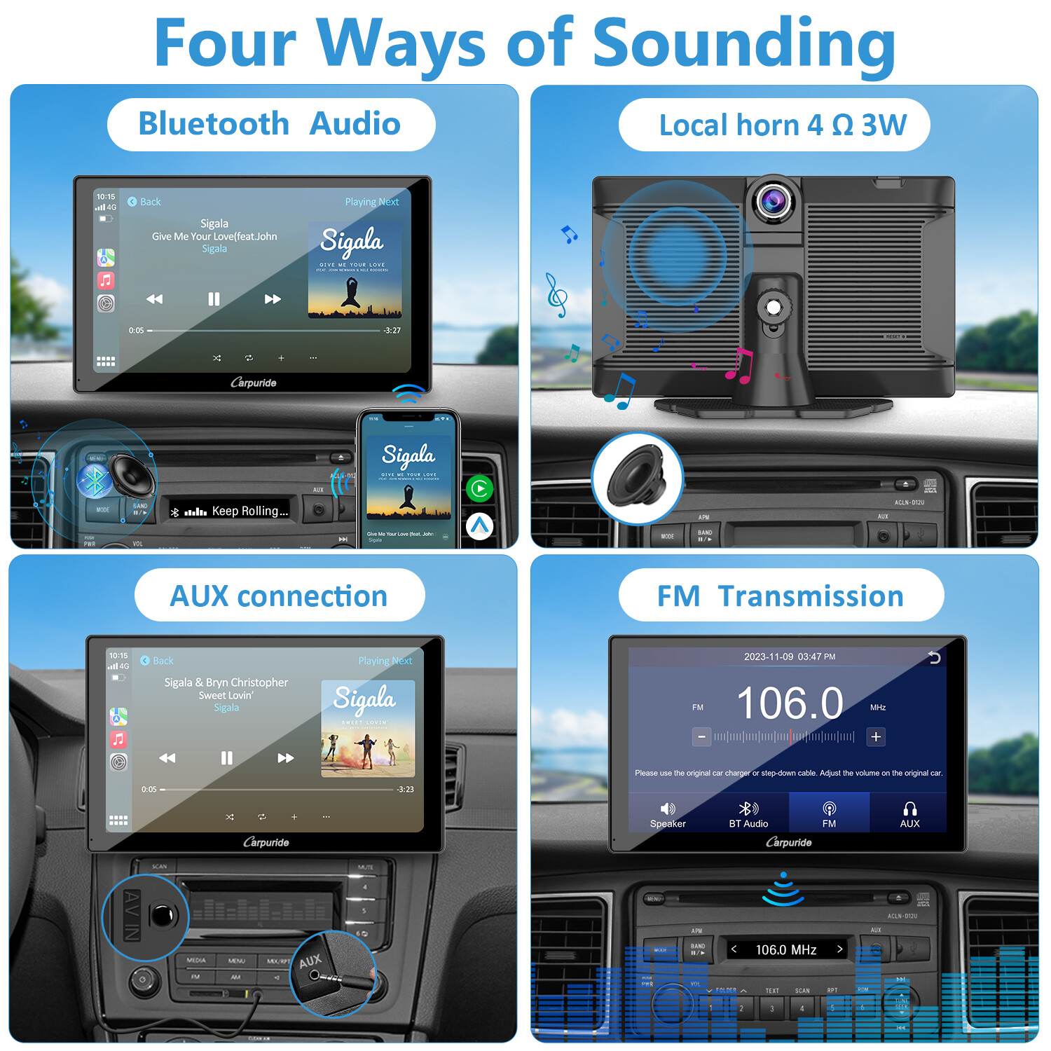 Carpuride 9″ Car Bluetooth Wireless Apple CarPlay Android Auto TouchScreen Radio