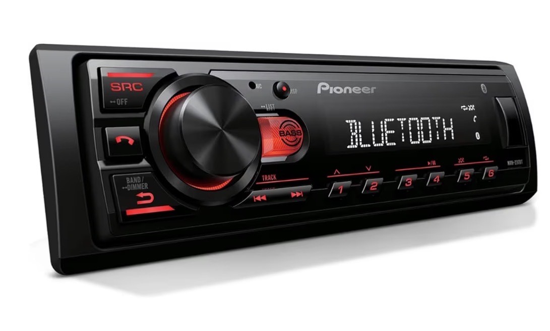 MVH-S230BT 1-Din Digital Media Receiver – Bluetooth, USB, 50W x 4 Output, AM/FM