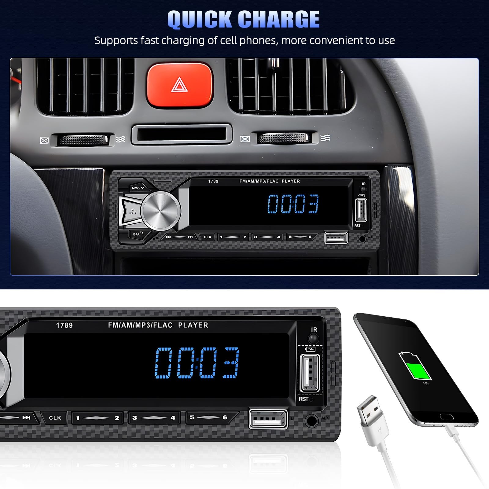 Receptor De Audio Với Pantalla LCD Y Microfono Integrado De Lujo Pro