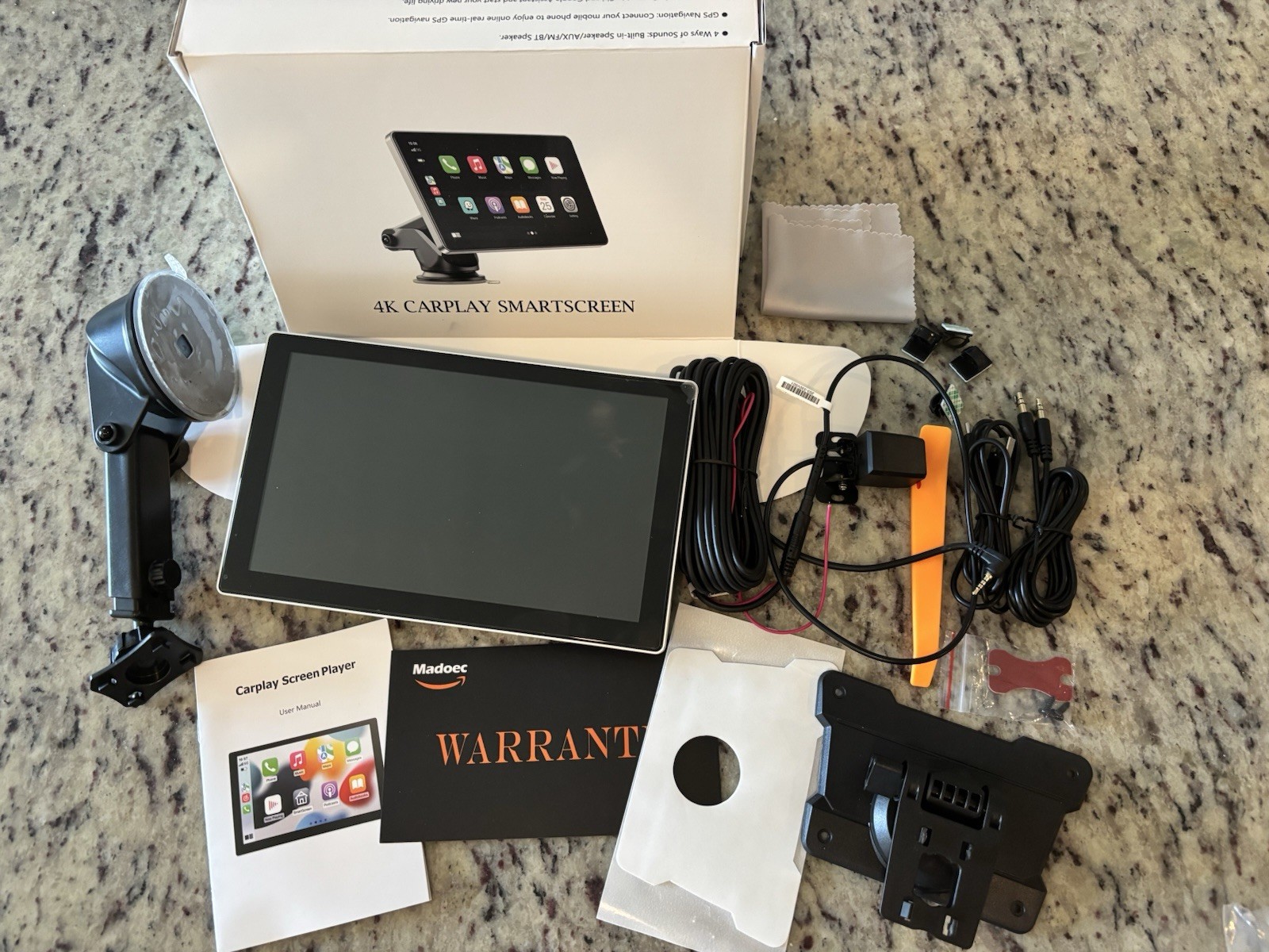 Oscio9″ Wireless Carplay Android Auto Screen with 4K Dash Cam & 1080P Backup cam