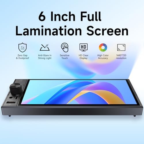 Single Din Car Stereo with Carplay Android Auto,6 Inch in-Cell Touch D65
