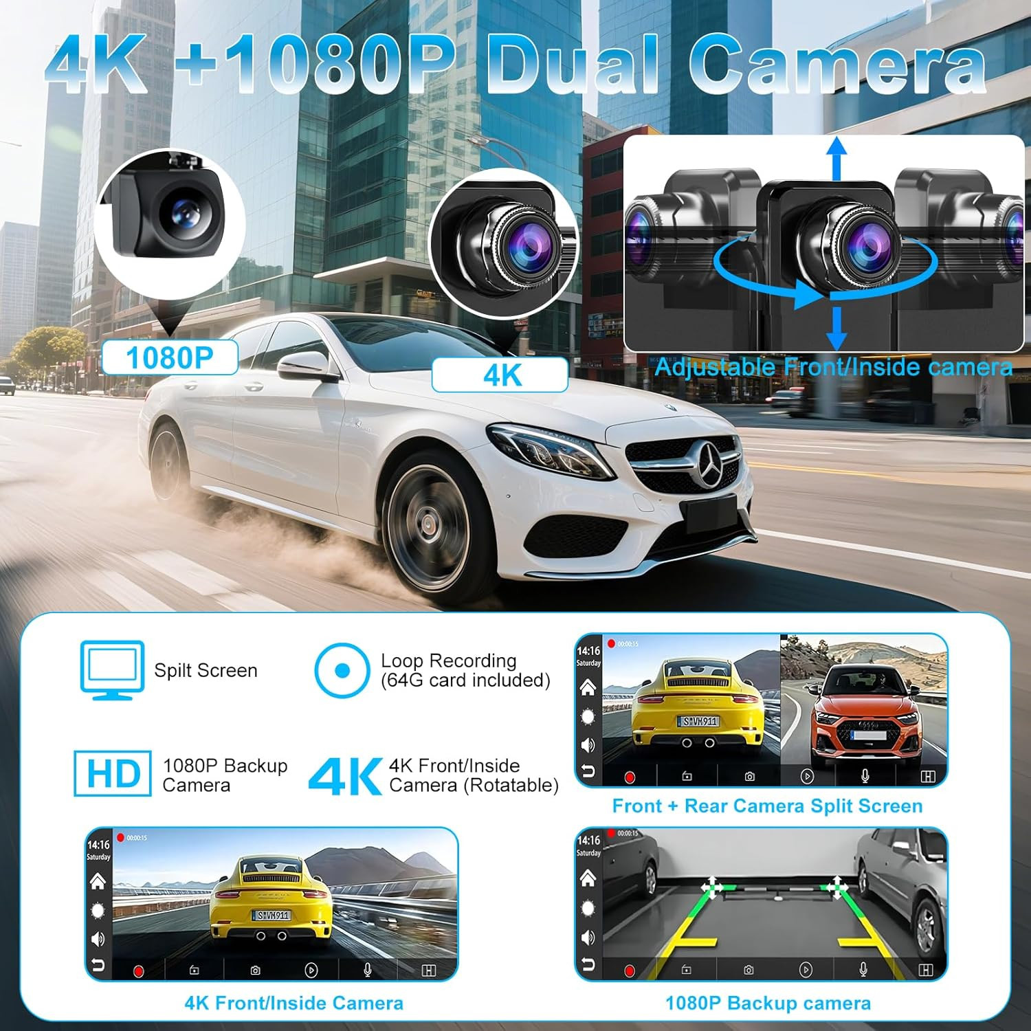 Carplay Screen for Car,10.26″ HD Car Stereo for Apple Carplay & Android Auto -Wi