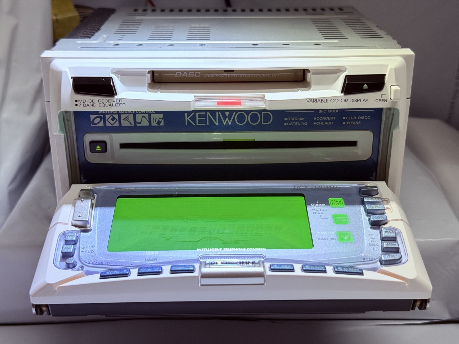 KENWOOD DPX-7170MDi White 2DIN CD MD Player JDM w/ External Bluetooth Japan