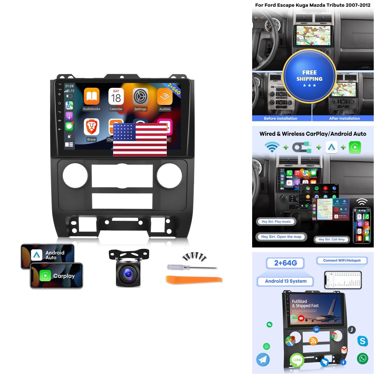 Ekat 2Gb64Gb Android Car Radio For Ford Escape Kuga Mazda Tribute 2007-2012 9