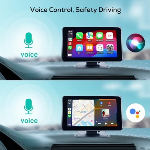 Portable Wireless Apple Carplay Screen for Car,7 Inch Car Stereo Wireless