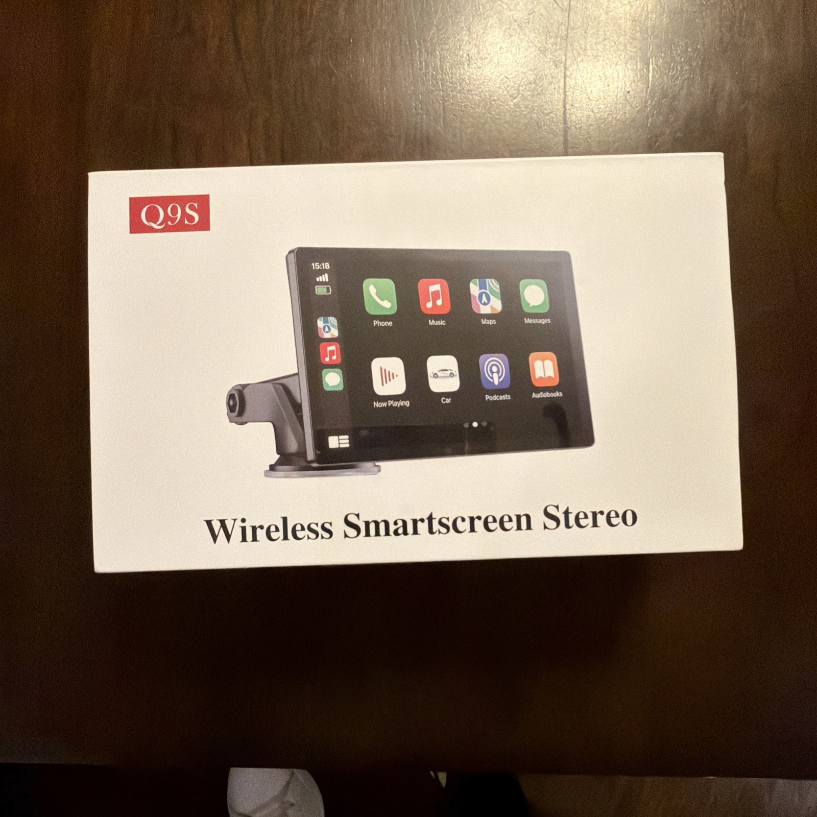 Hauxiy Q9S Wireless Smart Screen 9″ Touchscreen Car Stereo, Black open box