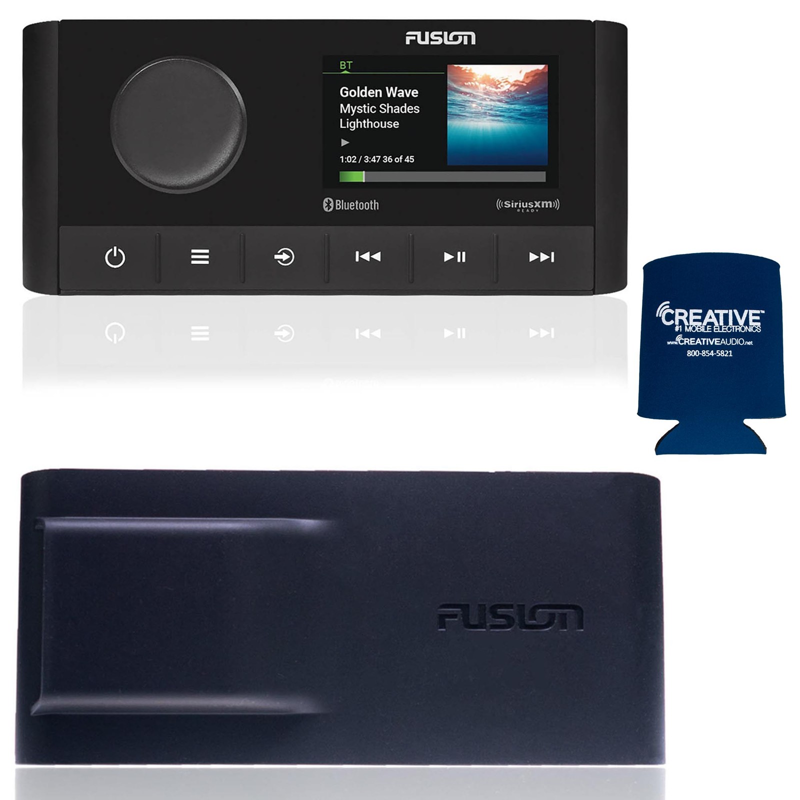 Fusion MS-RA210 Marine Stereo + MS-RA670CV Dust Cover Apollo Series
