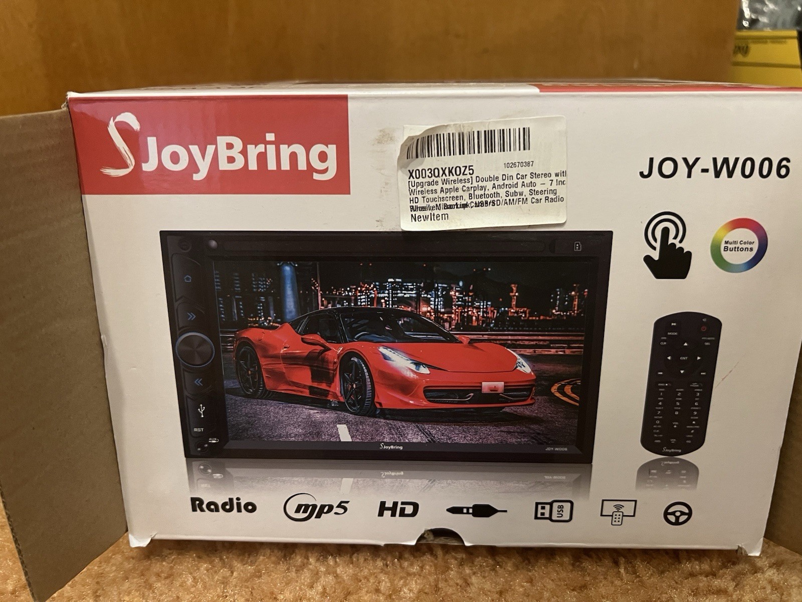 JoyBring JOY-W006 Double Din Stereo 7″HD With Hardware