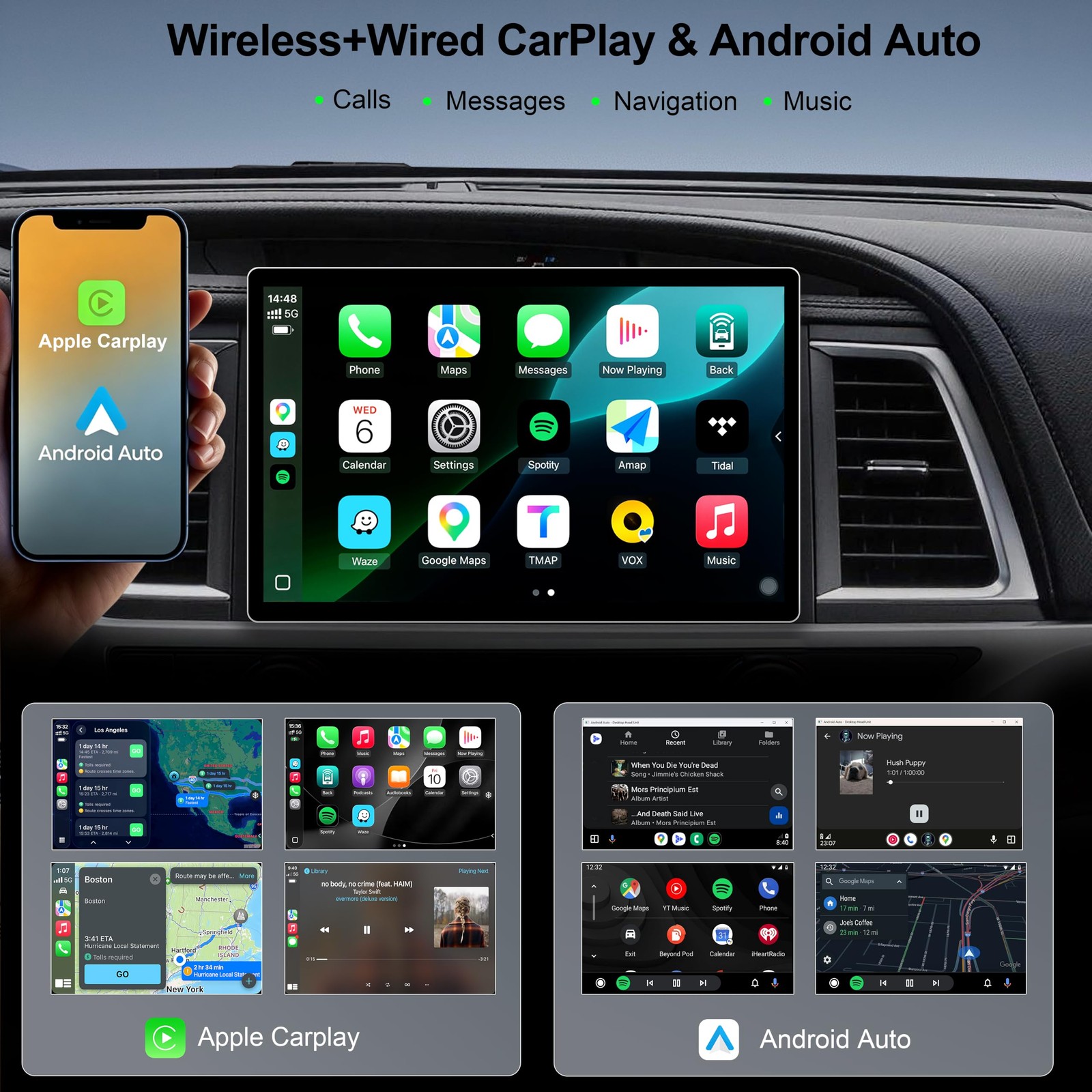 11.5″ 8 Core 2K Wireless Carplay Stereo for 2014-2019 Toyota Highlander