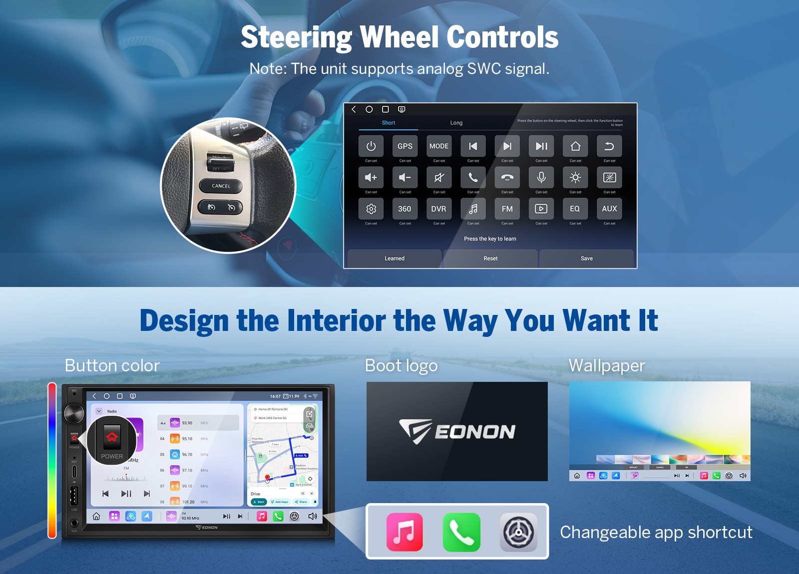 7″ QLED 6+64GB Android Auto Car Stereo Head Unit Apple CarPlay GPS Sat Nav 2 DIN