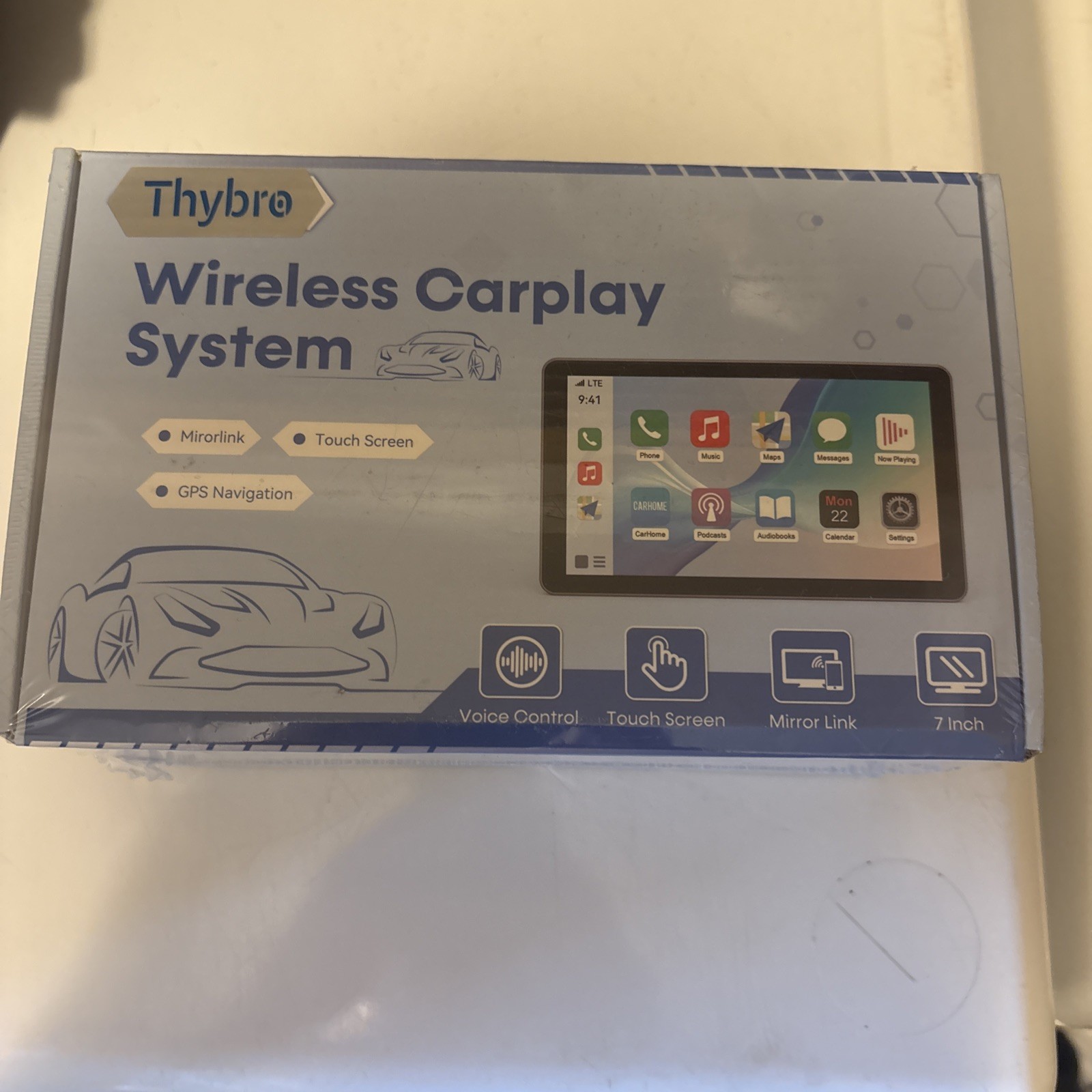 Thybro Wireless Carplay System Touchscreen,Voice Control, 7 Inches, Mirror Link