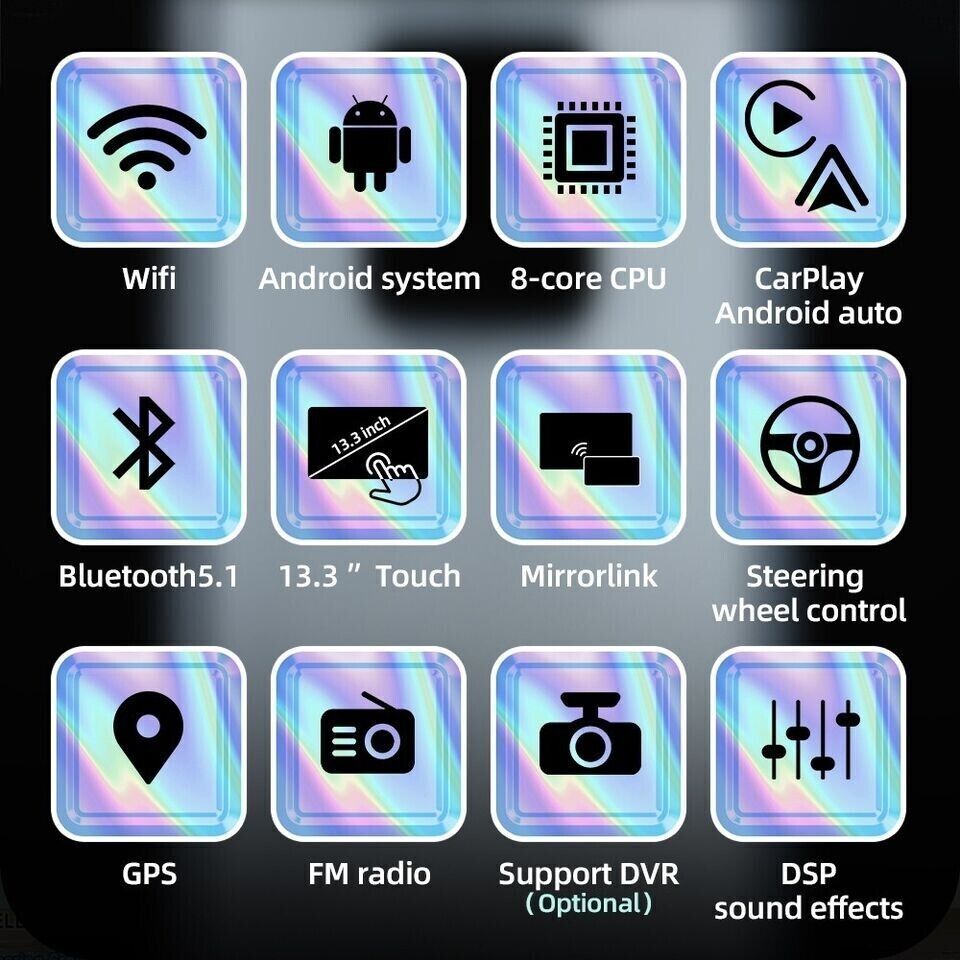 13.3″ Android Carplay Car Stereo Radio GPS Navi 2+32GB For 18-22 Benz Sprinter