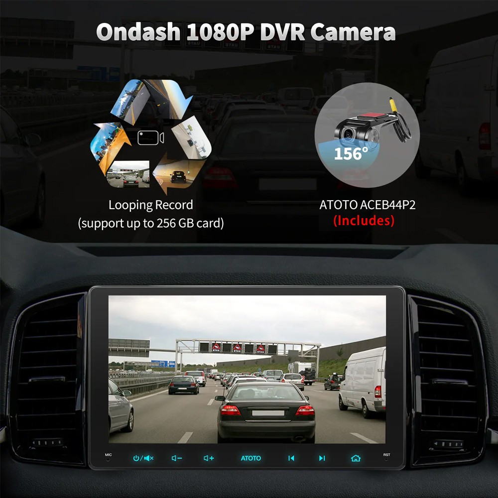 ATOTO 7IN A6PF Android 2DIN Car Stereo GPS Track Radio w/ Dash & Rearview Camera