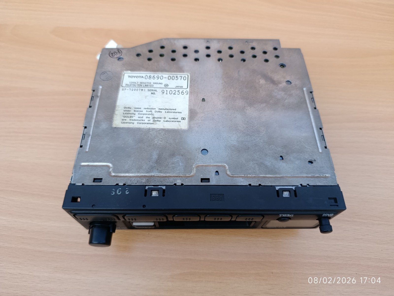 Toyota Corolla AE100, AE101 OEM Cassette Player With Equalizer Support JDM