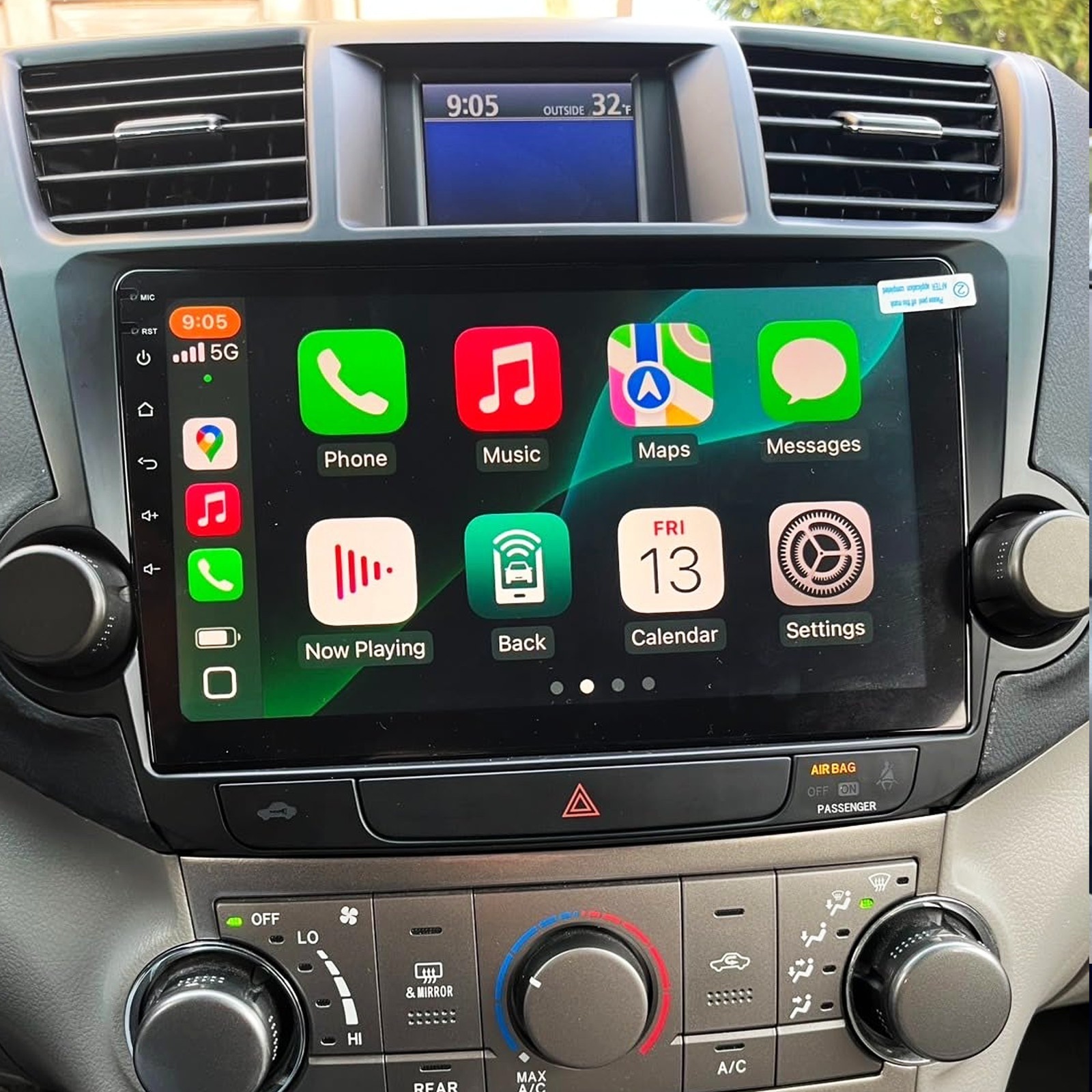 For Toyota Highlander 2008-2013 Android 13 Car Radio JBL Support Backup Cam SWC