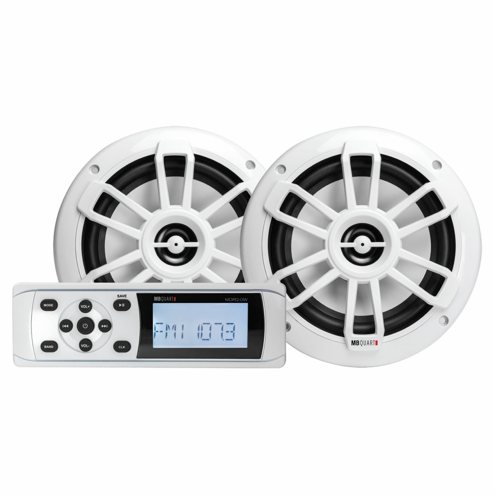 MB Quart MDR2.0S2W Multimedia Receiver + 6.5″ Speakers White Finish