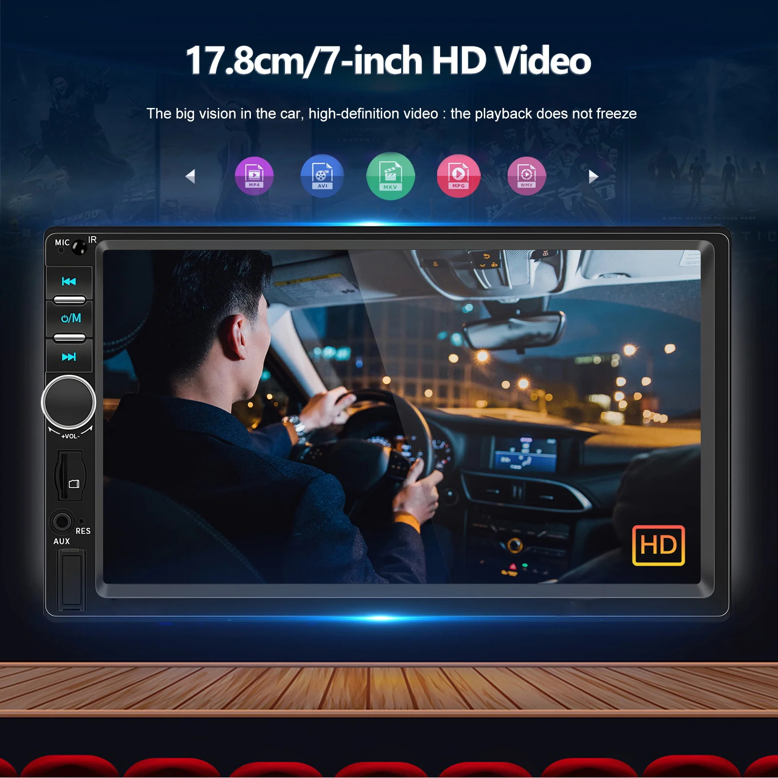 Touch Screen HD Car Stereo Radio 2 Din MP5 Multimedia Player for Android Auto