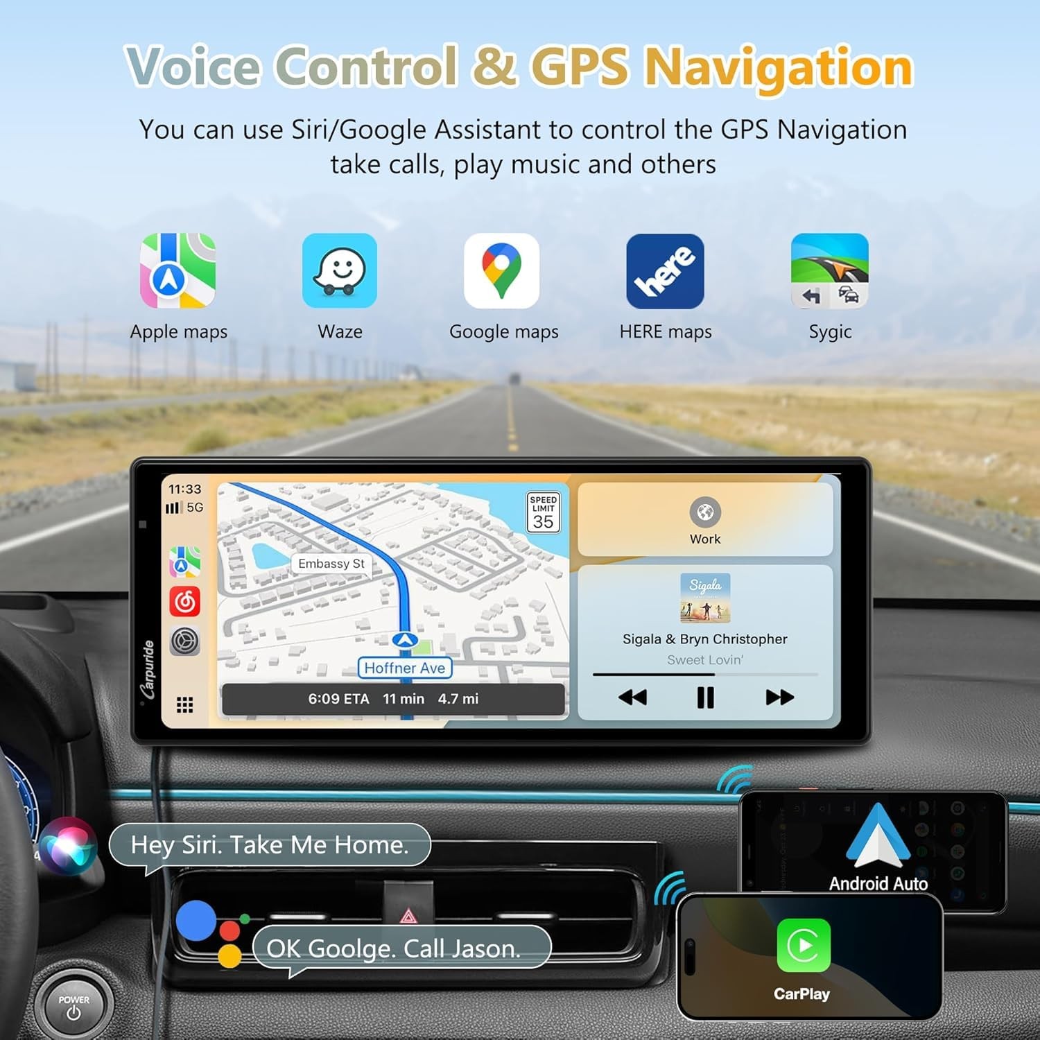 Carpuride W903S Carplay Android Auto 4K Front Cam 1080P Rear Cam Infrared Camera