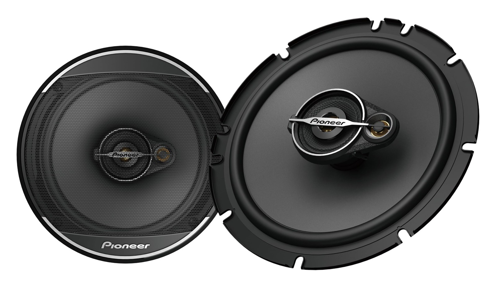 A-Series Standard TS-A1671F, 3-Way Coaxial Car Audio Speakers, Full Range, Clear