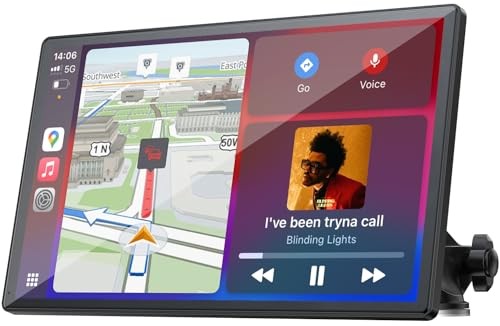 Carplay Screen for Car, 9” Wireless CarPlay & Android Auto- Upgrade Portable