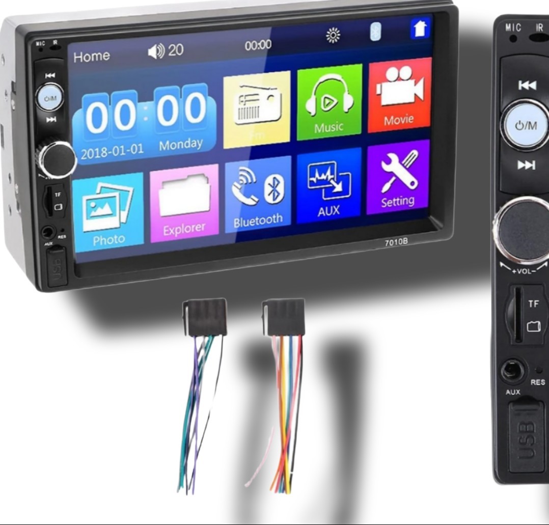 Blurred Vision BV-7018B Double Din in-Dash Head Unit Bluetooth Mirrorlink New