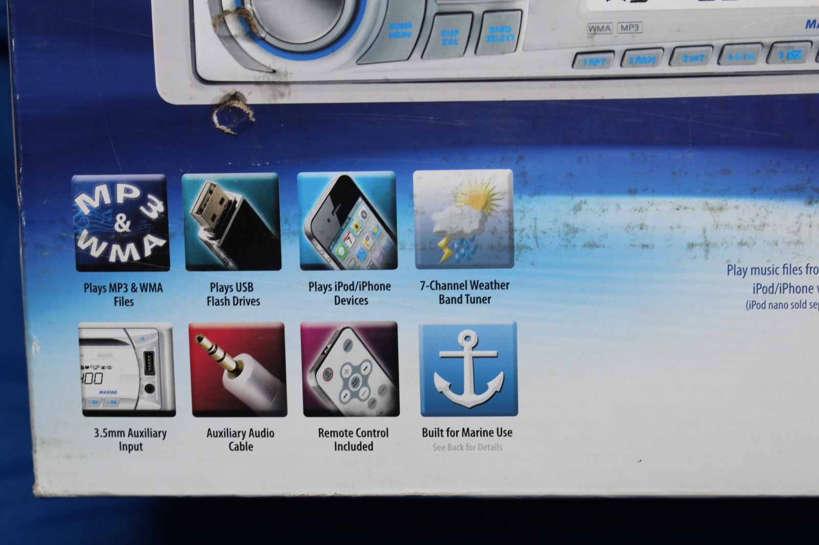 Dual Marine MDMA75 AM/FM/CD/MP3/WMA/Ipod Radio Player boat radio NIB