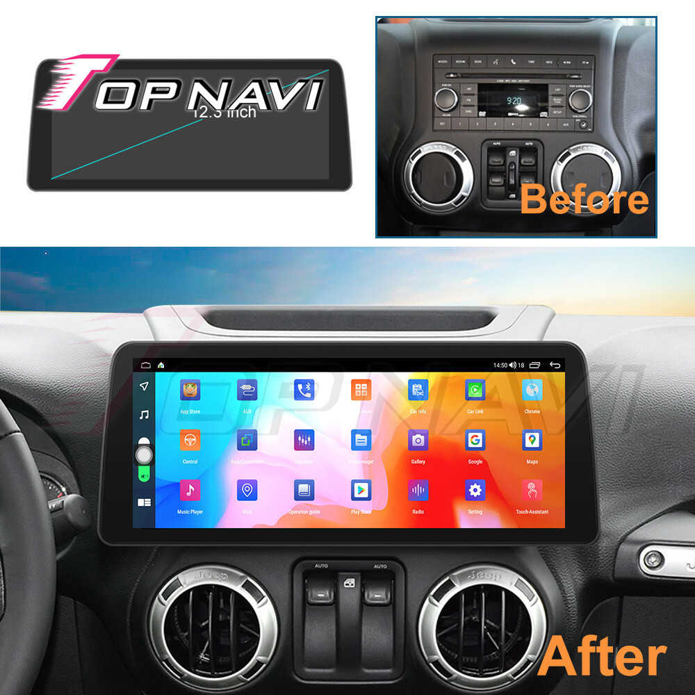 for Jeep Wrangler 2011-2017 Car Stereo Radio GPS Navigation 4G RDS Androind 12.0