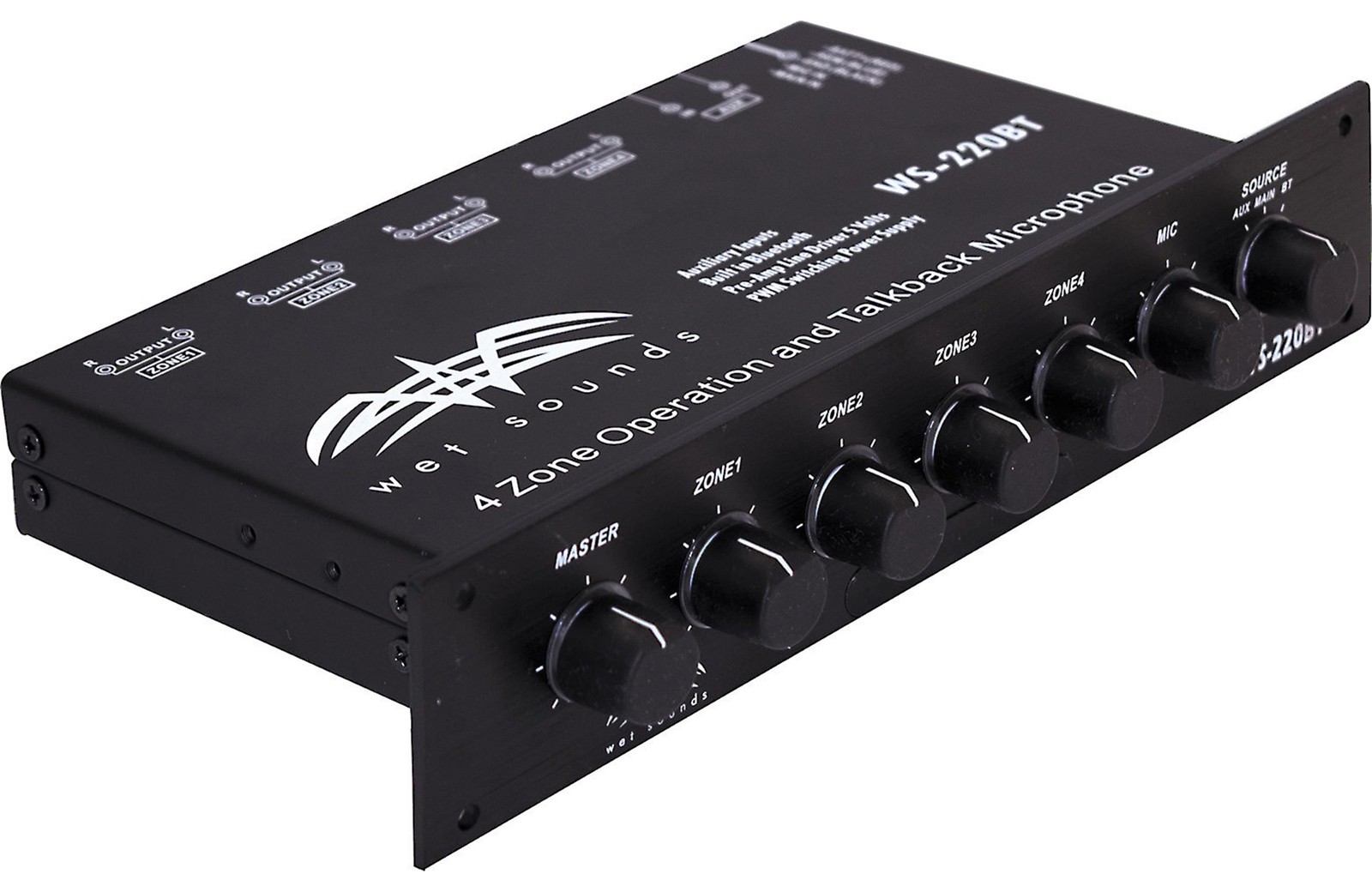Wet Sounds WS-220 BT Bluetooth 4 Zone Control and built in Mic – Used Good