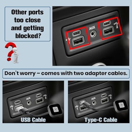 Mini 2-in-1 Wireless CarPlay &ndroidutodapter for iOS 10+ &ndroid 11+, Plug & A