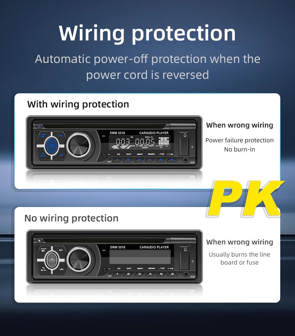 1 Din Car Stereo Radio DVD CD Player FM/AM Bluetooth MP3 Player In-Dash