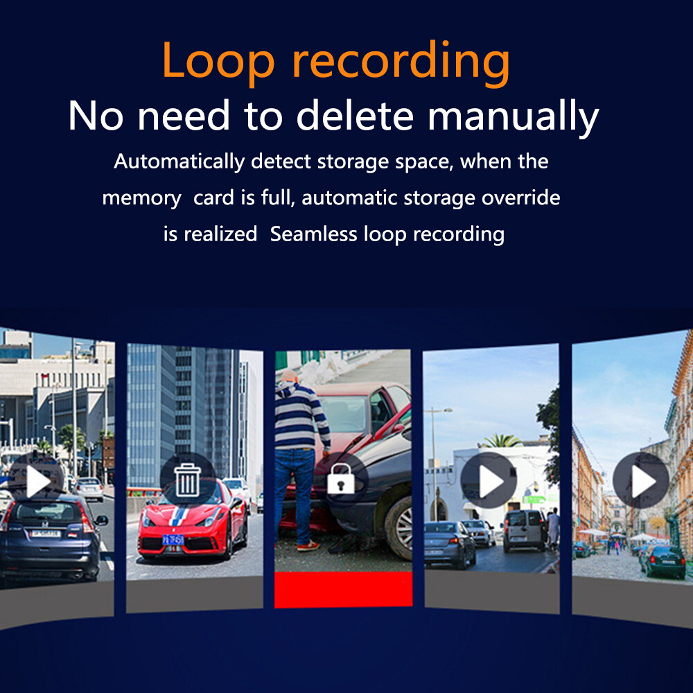 Portable 9.66″Dash Cam Mirror Link Wireless CarPlay Android Auto GPS Dual Camera