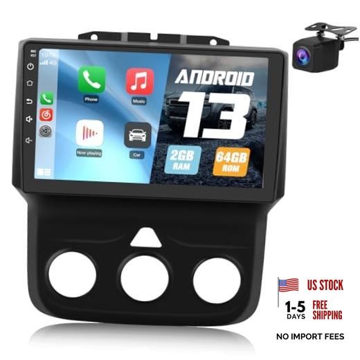 Android [2GB+64GB] Car Radio Stereo Upgrade for Dodge RAM 9″ 64GB